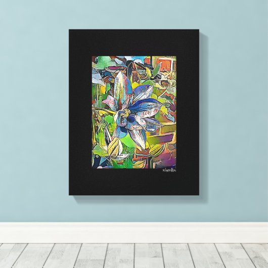 Mixed Digital Media Black Wrapped Canvas Art Leinwanddruck (Insitu (Holzboden))