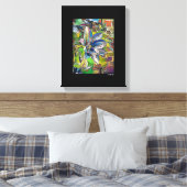 Mixed Digital Media Black Wrapped Canvas Art Leinwanddruck (Insitu (Schlafzimmer))