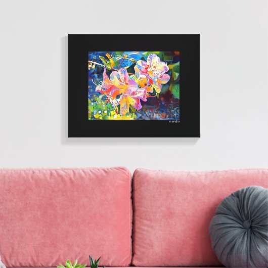 Mixed Digital Media Black Wrapped Canvas Art Leinwanddruck (Insitu (Wohnzimmer))