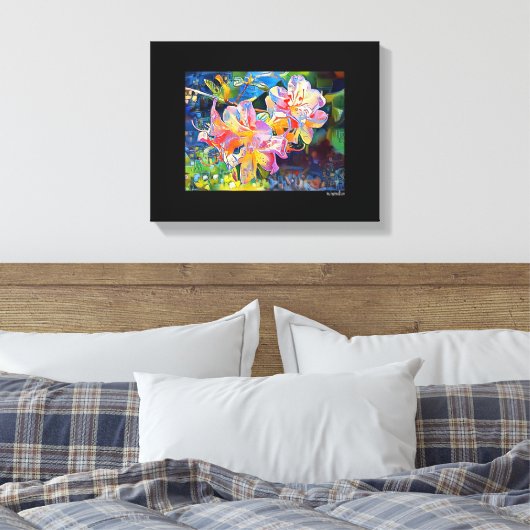 Mixed Digital Media Black Wrapped Canvas Art Leinwanddruck (Insitu (Schlafzimmer))