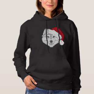Mixed Eyes Santa Husky Hoodie