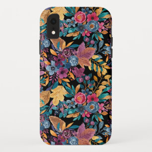 Mixed Fall Floral Blätter Berry Watercolor Muster Case-Mate iPhone Hülle