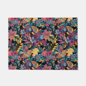 Mixed Fall Floral Blätter Berry Watercolor Muster Fußmatte (Vorderseite)