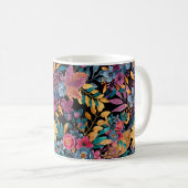 Mixed Fall Floral Blätter Berry Watercolor Muster Kaffeetasse (VorderseiteRechts)