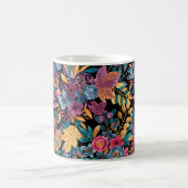 Mixed Fall Floral Blätter Berry Watercolor Muster Kaffeetasse (Mittel)