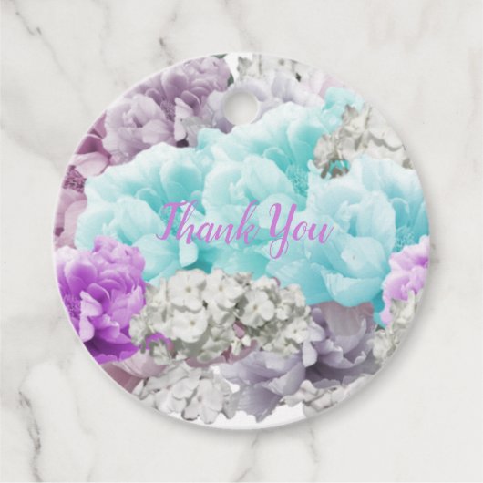 Mixed Floral Bouquet Vielen Dank für Ihre Unterstü Geschenkanhänger (Vorderseite)