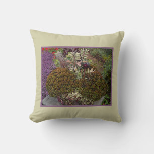 MIXED FLORAL DESIGN/ERDE TONES/DIG.EFFECTS KISSEN