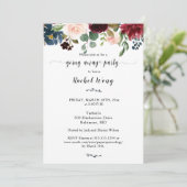 Mixed florale Moving Away Party Foto Einladung (Stehend Vorderseite)
