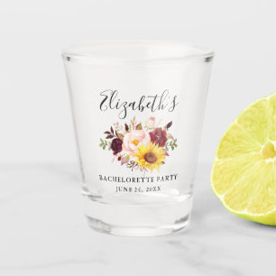 Mixed floraler Junggeselinnen-Abschied Schnapsglas