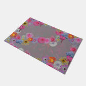 Mixed flowers in modern art fußmatte (Schrägansicht)