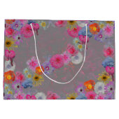 Mixed flowers in modern art große geschenktüte (Rückseite)