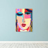 Mixed Gefühle Abstrakte digitale Malerei Leinwanddruck (Insitu (Holzboden))