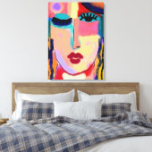 Mixed Gefühle Abstrakte digitale Malerei Leinwanddruck (Insitu (Schlafzimmer))