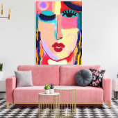 Mixed Gefühle Abstrakte digitale Malerei Leinwanddruck (Insitu (Wohnzimmer))