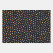 Mixed Halloween Patterns Ghost Bats Stars Geschenkpapier Set (Vorderseite 3)