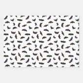 Mixed Halloween Patterns Ghost Bats Stars Geschenkpapier Set (Vorderseite 2)