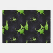 Mixed Halloween Patterns Set von 3 Spooky Fun Geschenkpapier Set (Vorderseite 2)