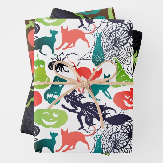 Mixed Halloween Patterns Set von 3 Spooky Fun Geschenkpapier Set (Beispiel)