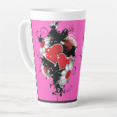Mixed-Herz-Design Latte-Tasse Milchtasse (Linke Ecke)