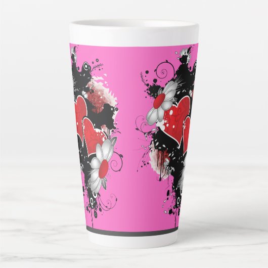 Mixed-Herz-Design Latte-Tasse Milchtasse (Vorderseite)