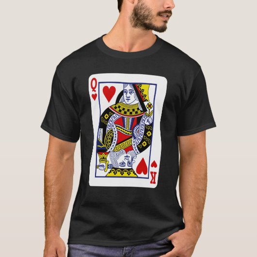 Mixed King & Queen - Zwei Spirituosen Spielkarten T-Shirt (Vorderseite)