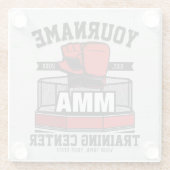 Mixed Martial Arts ADD NAME MIXED MARTIAL ARTS Fig Glasuntersetzer (Rückseite)