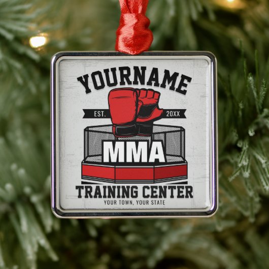 Mixed Martial Arts ADD NAME MIXED MARTIAL ARTS Fig Ornament Aus Metall (Baum)