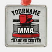 Mixed Martial Arts ADD NAME MIXED MARTIAL ARTS Fig Ornament Aus Metall (Vorne)