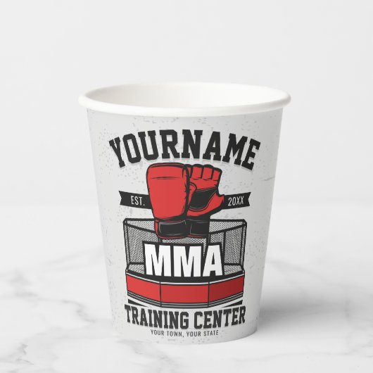 Mixed Martial Arts ADD NAME MIXED MARTIAL ARTS Fig Pappbecher (Vorderseite)