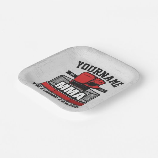 Mixed Martial Arts ADD NAME MIXED MARTIAL ARTS Fig Pappteller (Gewinkelt)