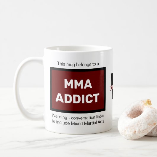 MIXED MARTIAL ARTS Addict Hinzufügen des Monogramm Kaffeetasse (Mit Donut)