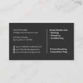 MIXED MARTIAL ARTS - Ausbildung von Kampfkünsten Visitenkarte (Rückseite)