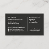 MIXED MARTIAL ARTS - Ausbildung von Kampfkünsten Visitenkarte (Rückseite)