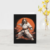 Mixed Martial Arts Bet Hound Dog Karate Karte (Gelbe Blume)