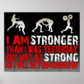 MIXED MARTIAL ARTS / BJJ / Kick Boxing "Stronger"  Poster (Vorne)