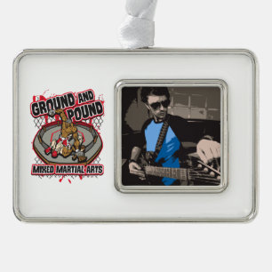 MIXED MARTIAL ARTS Boden und Pfund Rahmen-Ornament Silber