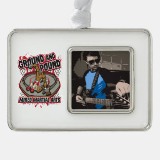 MIXED MARTIAL ARTS Boden und Pfund Rahmen-Ornament Silber