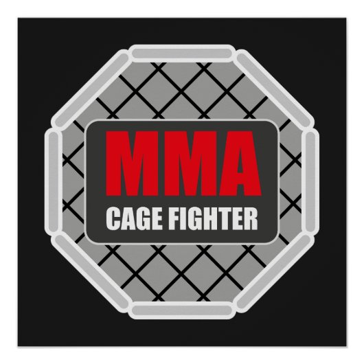 Mixed Martial Arts Cage Fighter MMA Poster (Vorderseite)