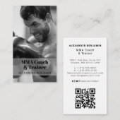 MIXED MARTIAL ARTS Coach & Trainer Foto QR Code Bu Visitenkarte (Vorne/Hinten)