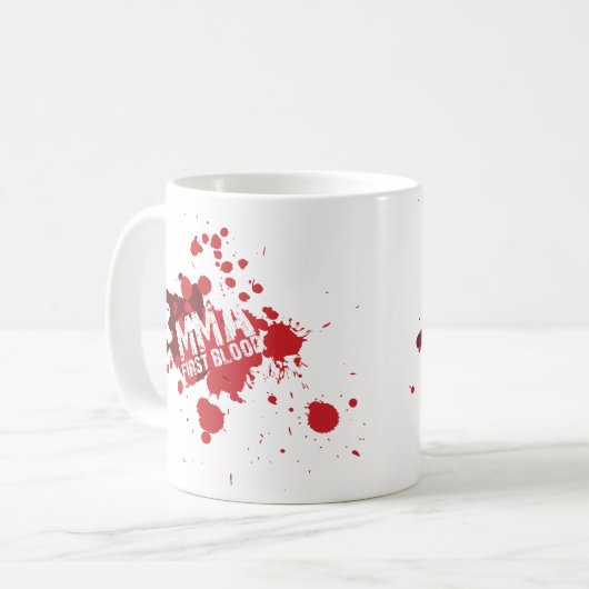 MIXED MARTIAL ARTS erstes Blut Kaffeetasse (Vorderseite Links)