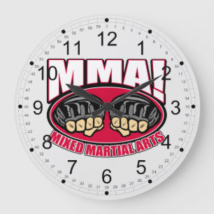 MIXED MARTIAL ARTS Fäuste Große Wanduhr