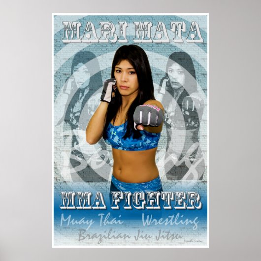 MIXED MARTIAL ARTS Female Fighter Mari Mata Poster (Vorne)