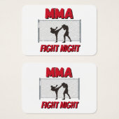 MIXED MARTIAL ARTS Fight Night Text und Silhouette (Vorne & Hinten)