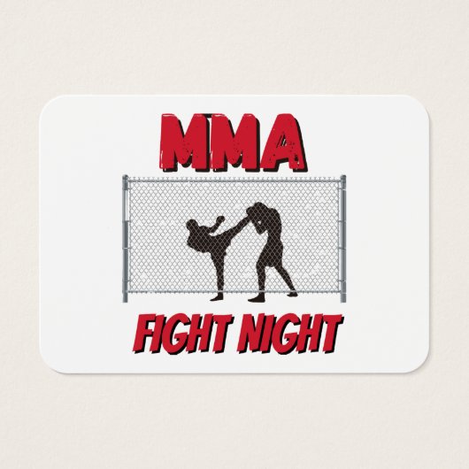 MIXED MARTIAL ARTS Fight Night Text und Silhouette (Vorderseite)