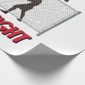 MIXED MARTIAL ARTS Fight Night Text und Silhouette Geschenkpapier (Ecke)