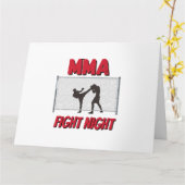 MIXED MARTIAL ARTS Fight Night Text und Silhouette Karte (Gelbe Blume)