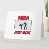 MIXED MARTIAL ARTS Fight Night Text und Silhouette Karte (Rückseite)