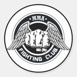 MIXED MARTIAL ARTS Fighting Club Klassischer Runda Runder Aufkleber