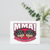 Mixed Martial Arts Fists Postkarte (Stehend Vorderseite)