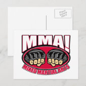 Mixed Martial Arts Fists Postkarte (Vorne/Hinten)